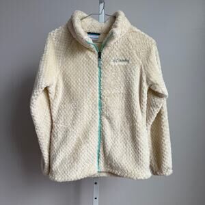 Columbia sz L (girls) cream‎ Fleece zip Jacket